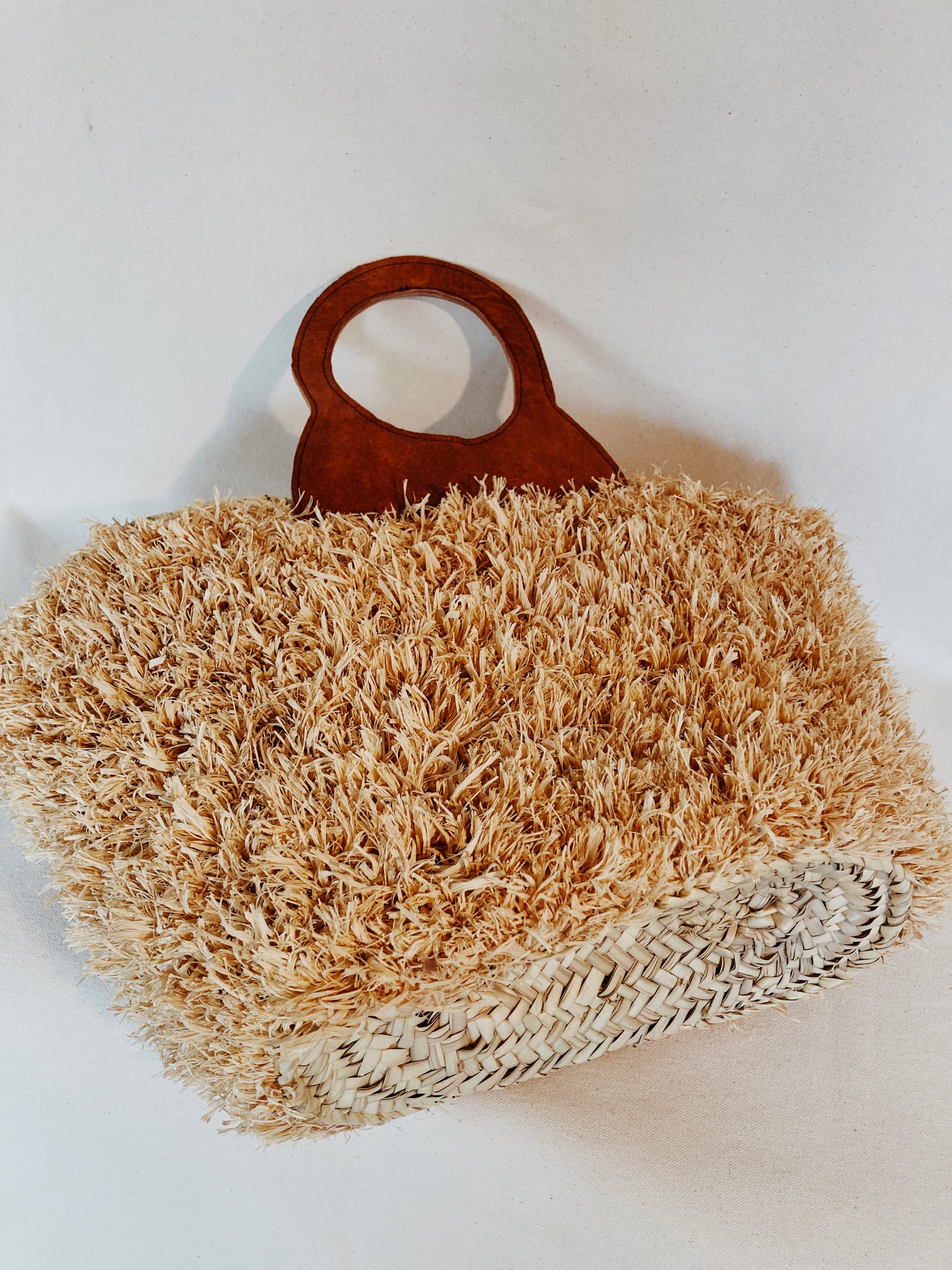 Raffia tote bag