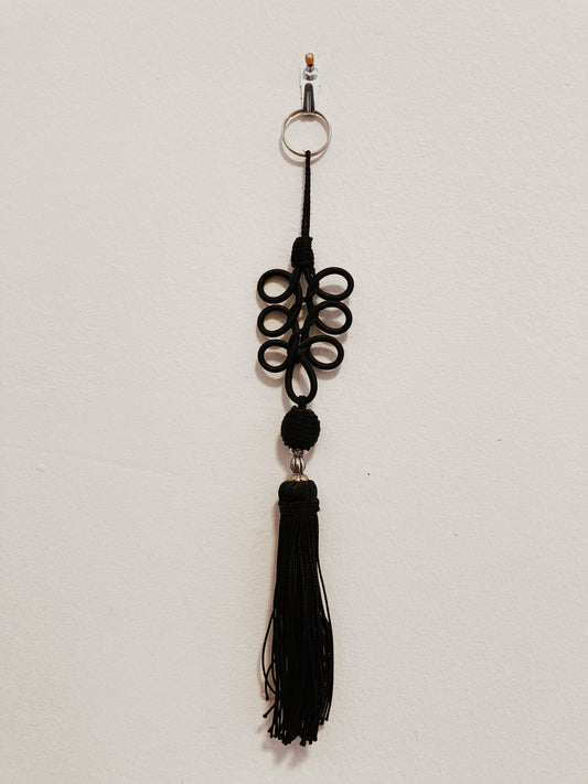 Tassel keychain in Black