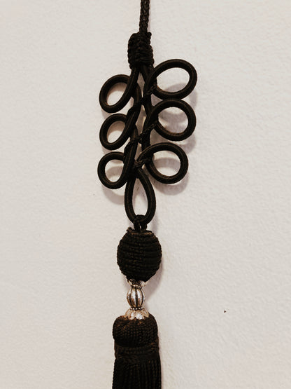 Tassel keychain in Black