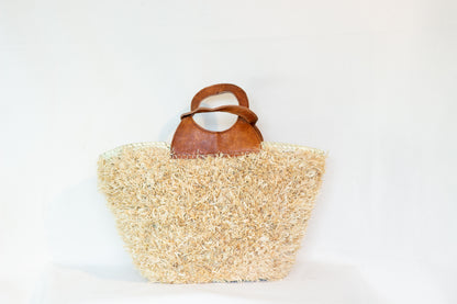 Raffia tote bag