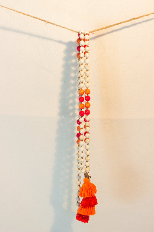 Japamala with Orange Tassel