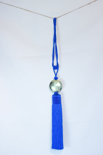 Tassel keychain in Majorelle Blue