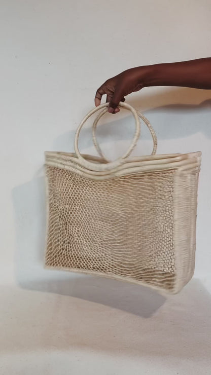 Crochet jute tote